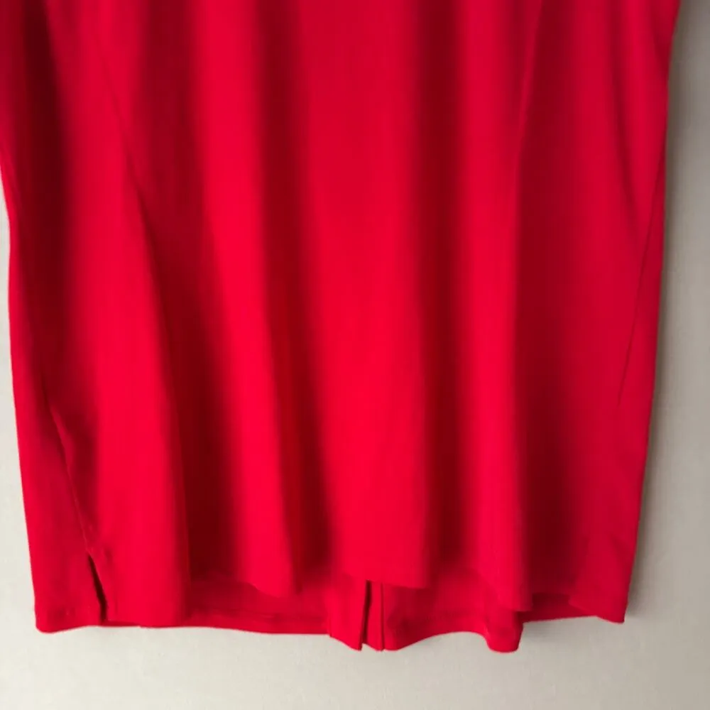 Tahari Arthur S. Levine sz L red ruffle career‎ sleeveless blouse top - Image 8