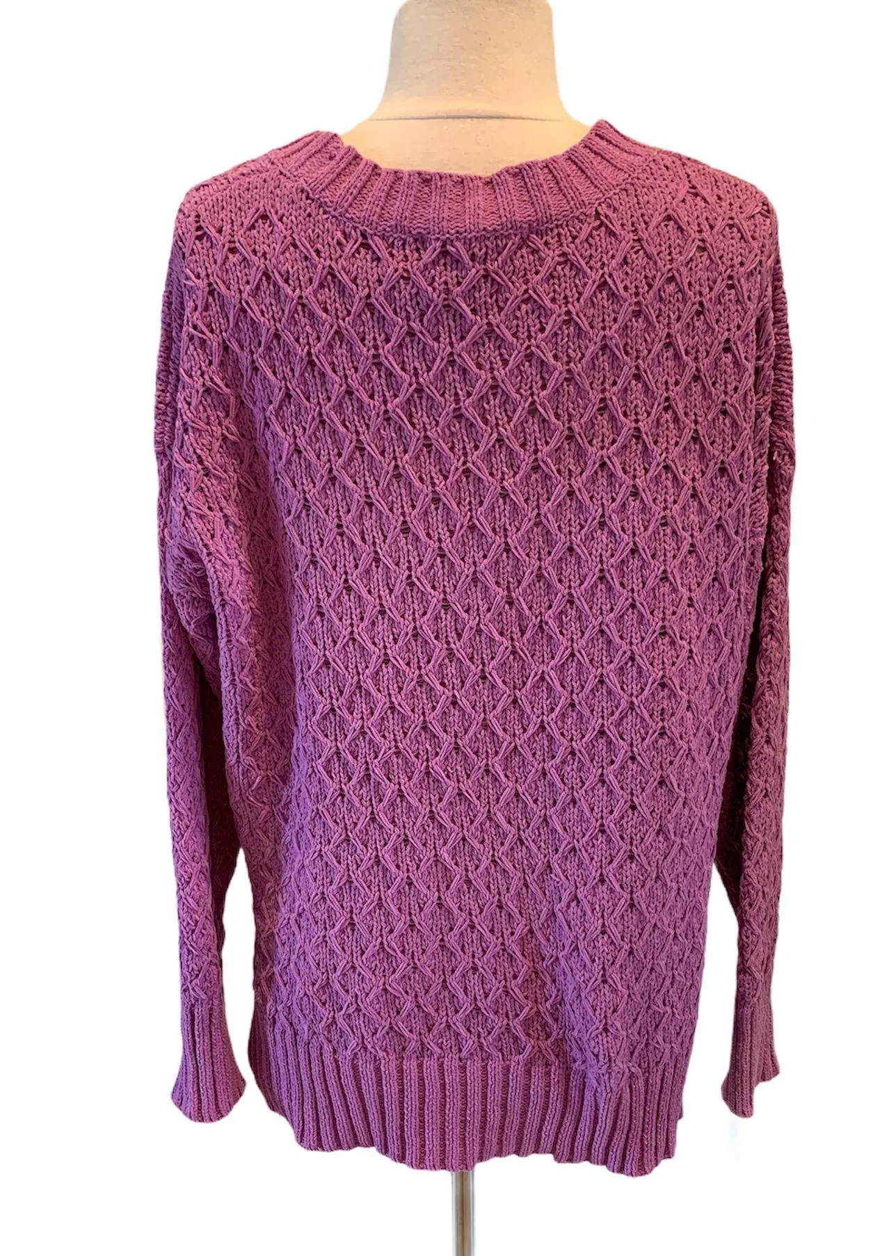 Chenile Textured Sweater Purple  NWT Pullover M - Image 5