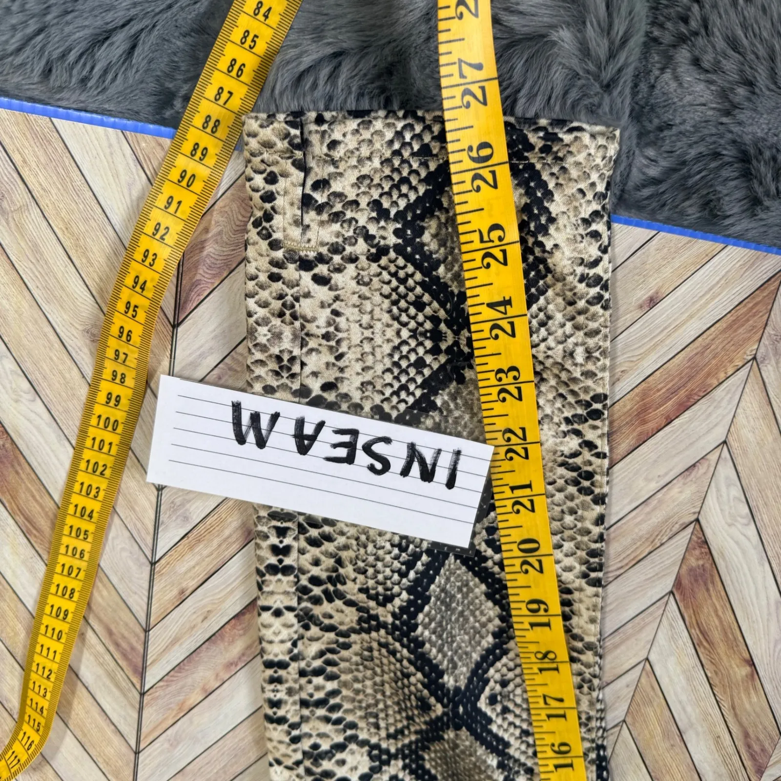 ZARA High Rise Skinny Jeans Snake Print Women's Size 6 NWT Edgy Mob Wife Rocker - Image 9