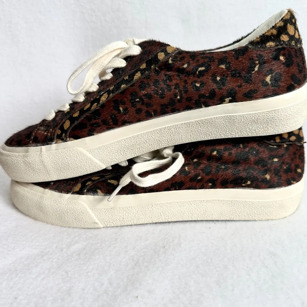 Madewell Calf Hair Animal Print Sneakers 6.5 Real Fur Low Top Shoes Comfort - Image 9