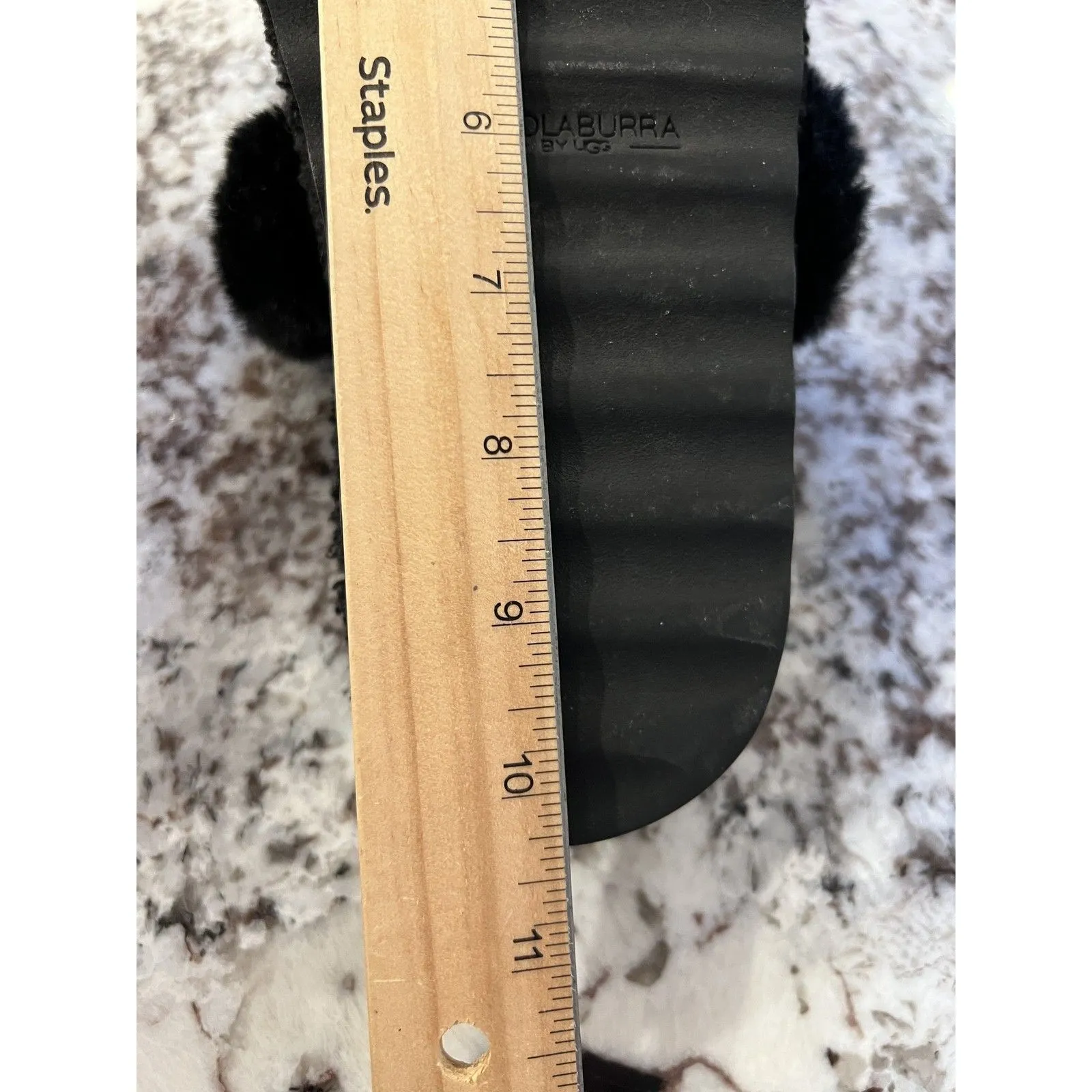 Koolaburra by UGG Shoes Womens Size 8 Teddy Furry Sherpa Slippers Cozy Mule Black - Image 9