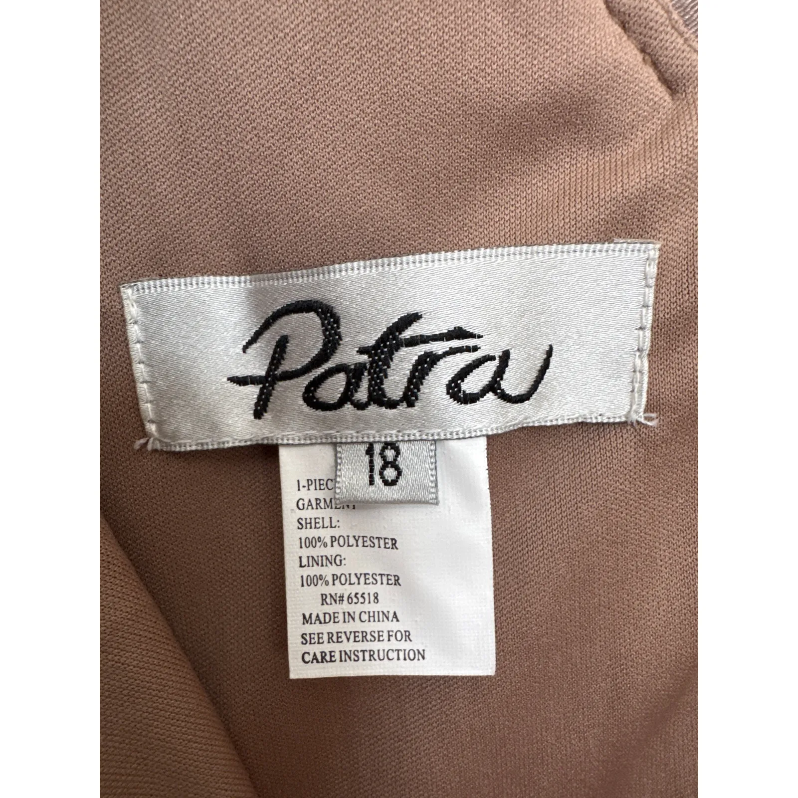 Early 2000s Patra mocha chiffon pleated bodice evening gown Size XL Brown - Image 12