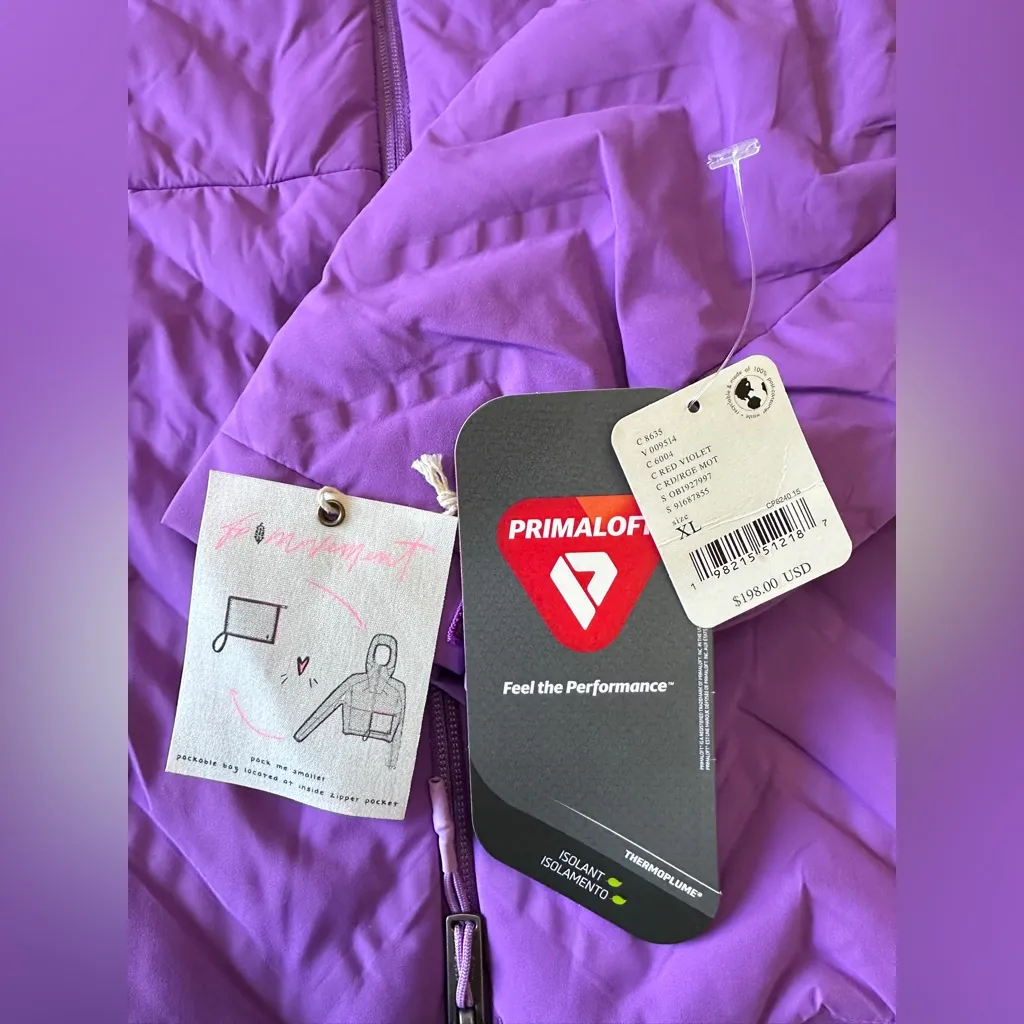 NWT Free People Gettin Lost Packable Puffer in Red Violet - Image 9