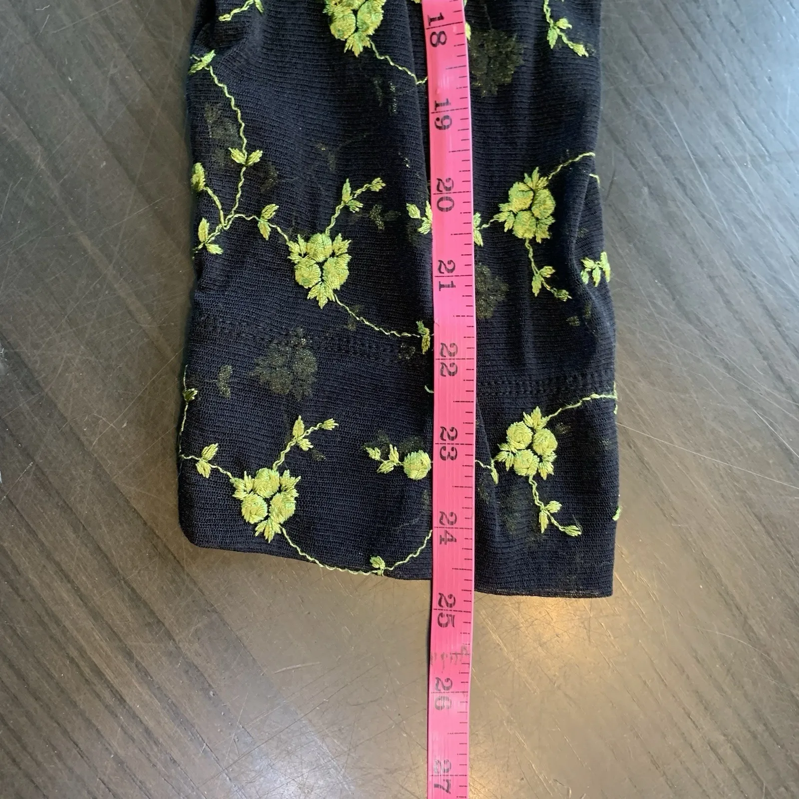 Vtg‎ 90s Whimsigoth Fairy Grunge Top Mesh Goblin Embroidered Floral Semi Sheer Black Size XXL - Image 11