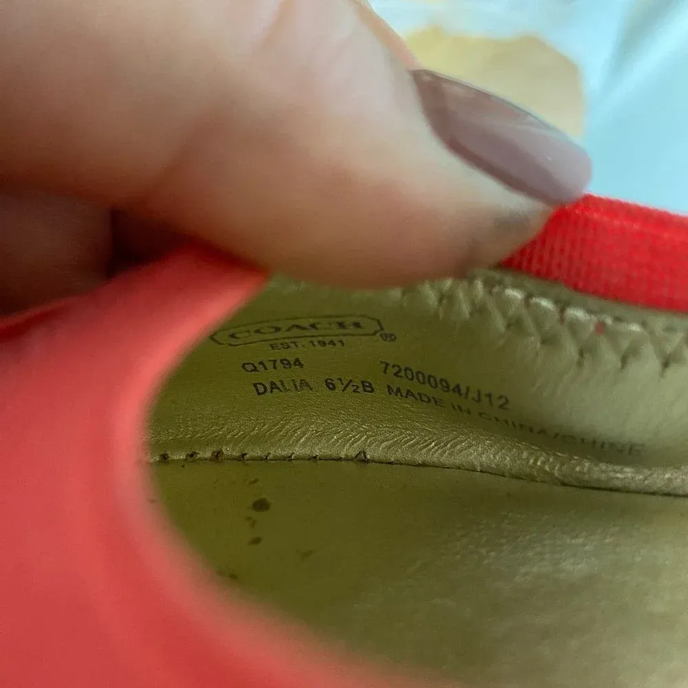 Coach | Womans Hot Pink Flats Slip‎ On 6.5 Ballet - Image 7