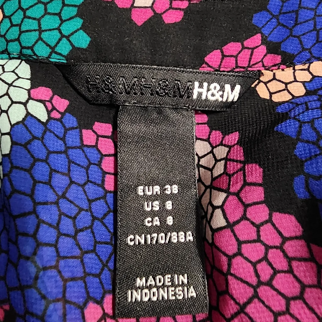 H&M  Multicolored Dress/Tunic Top Size 8 - Image 3