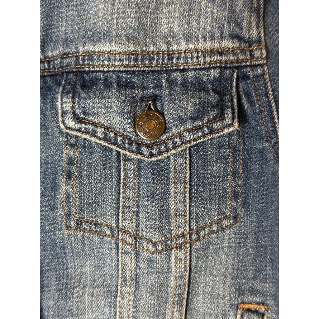 J Crew Jacket Women XXS Blue‎ Indigo Classic Denim Button Front Jean Outdoor - Image 7