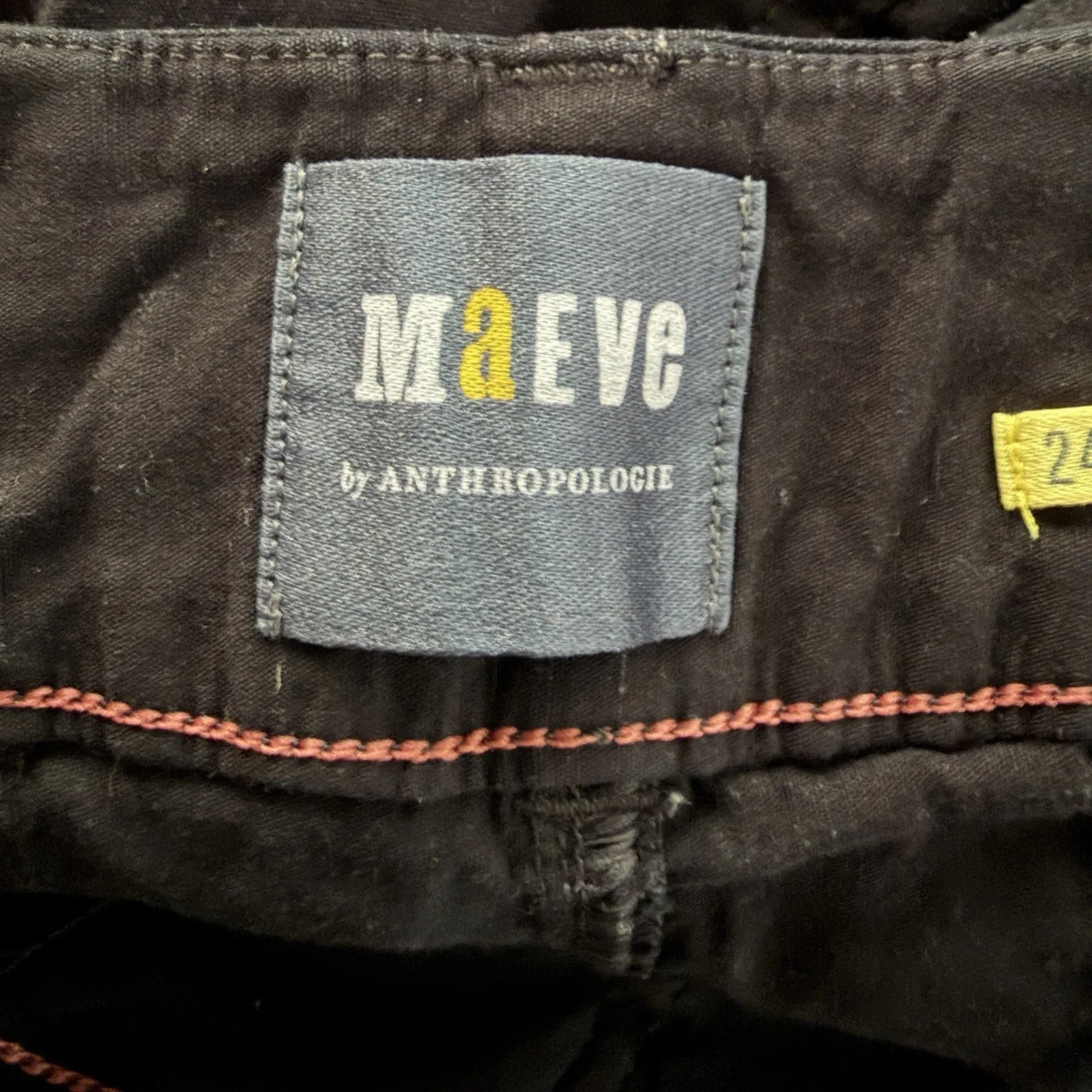 Maeve Anthropologie Womens The Colette Black Linen Blend Pants 24 Quiet Luxury - Image 14