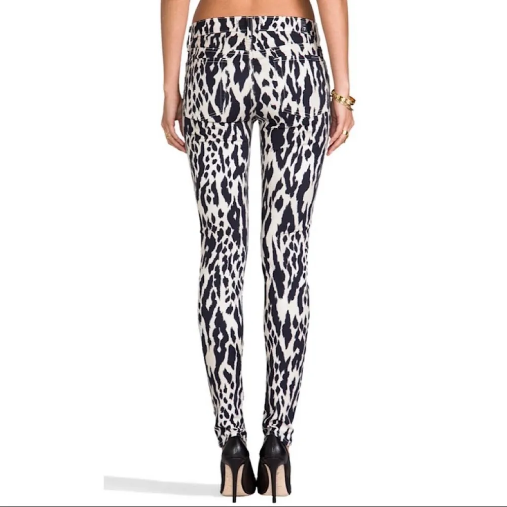 7 For All Mankind The Skinny Woman Ikat Leopard Print Jeans Size 30 - Image 22