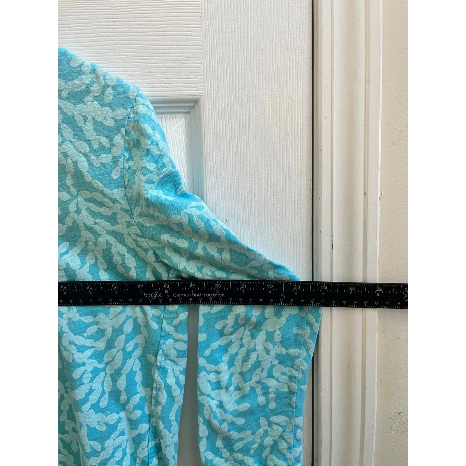 Fresh Produce Abstract Print Cotton 3/4 Length Sleeves Crew Neck Top XS USA - Image 7