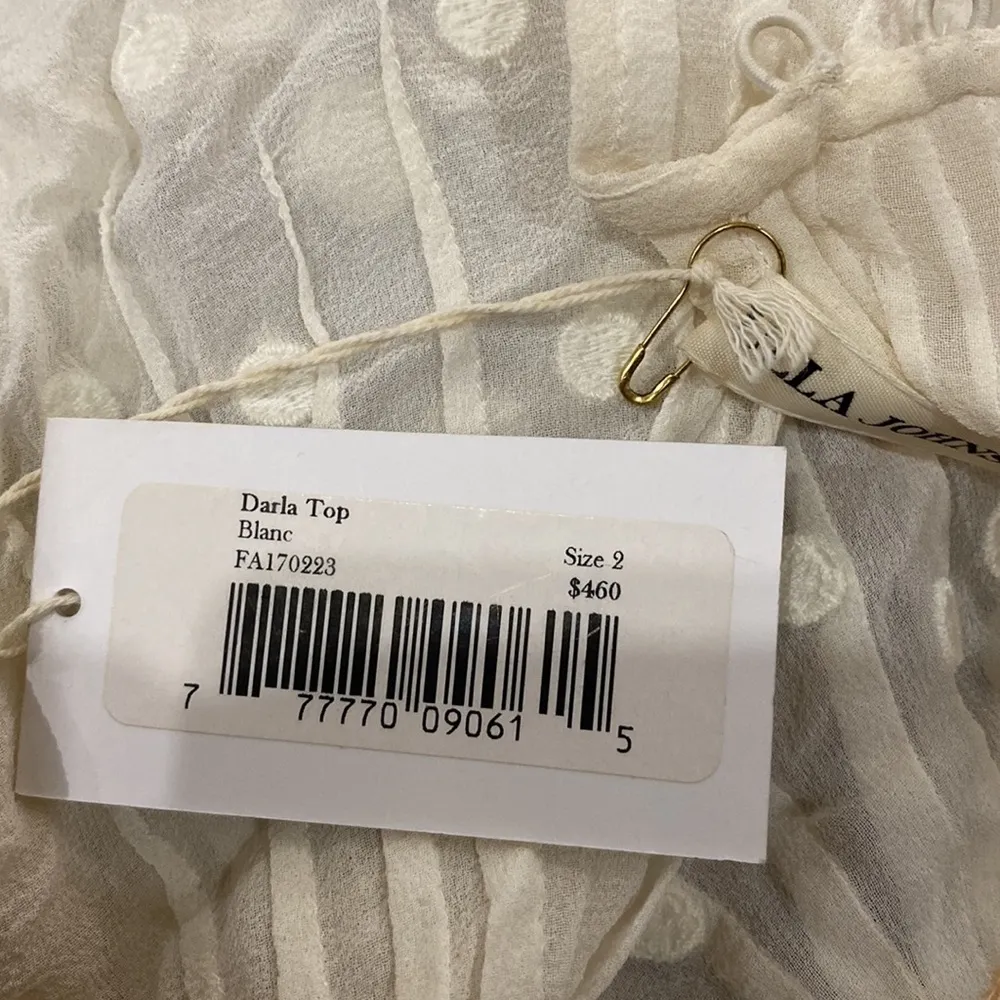 Ulla Johnson silk darla top in Blanc - Image 3