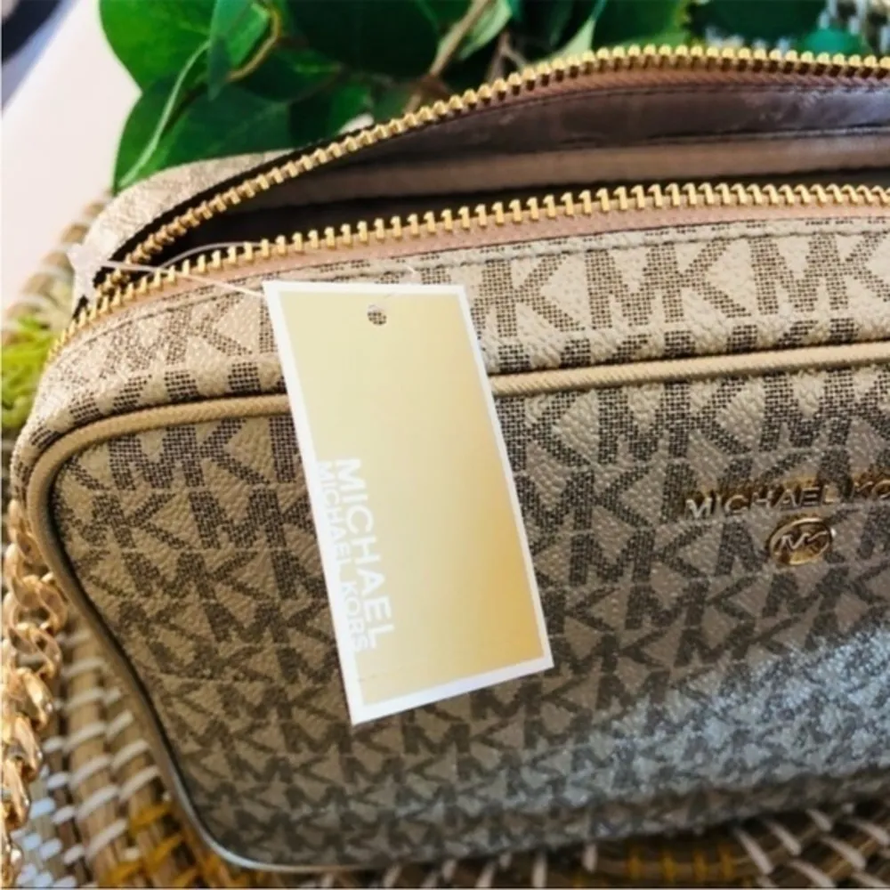 Michael Kors Signature MK Logo Crossbody Bag Chain Strap NWT - Image 5