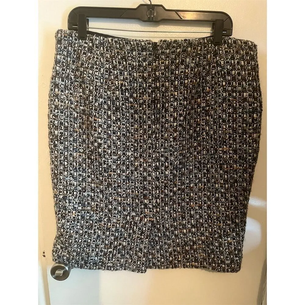 Talbots Petites Tweed Pencil Skirt Size‎ 14 Geometric Knee Length - Image 3