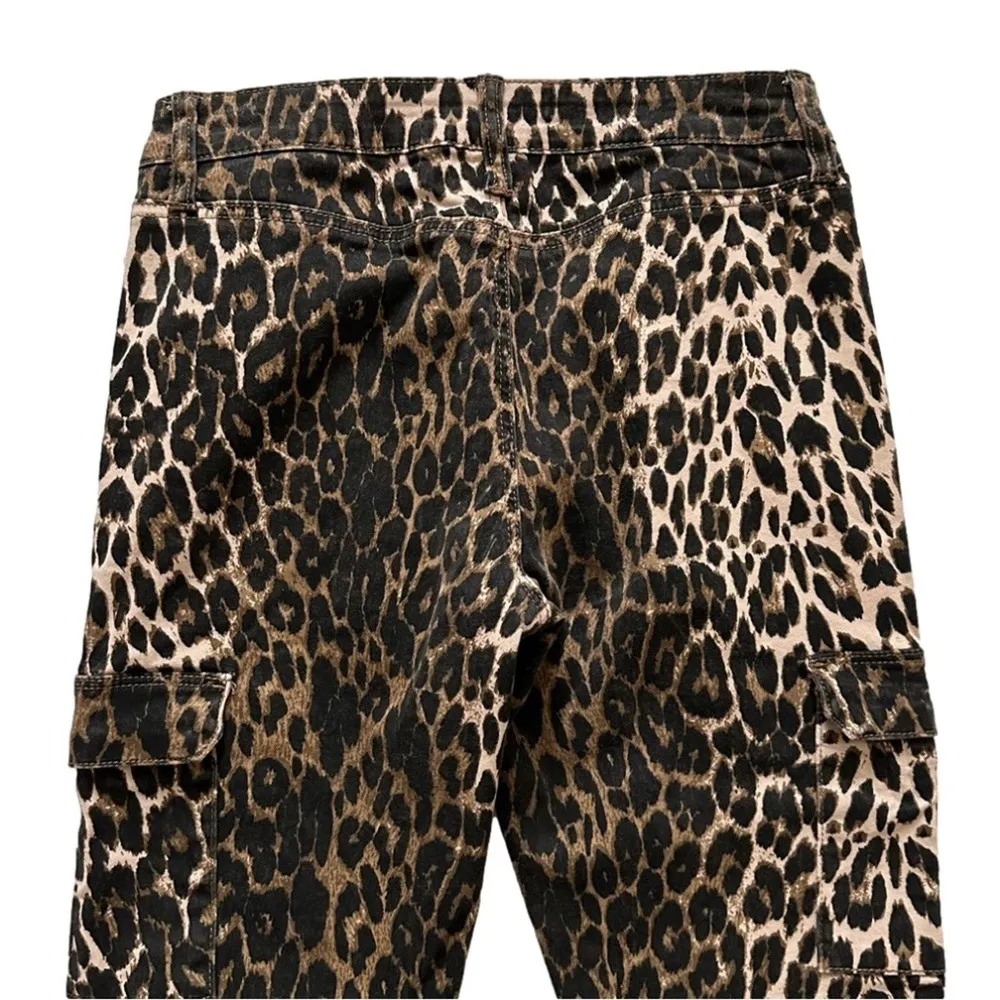 Ashley Mason Pants Leopard Cheetah Animal Print Cargo Skinny Pants Junior 7 - Image 6