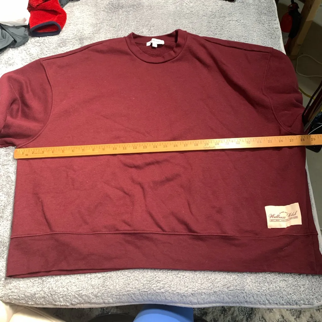 Weworewhat burgundy wellness club crew neck sweatshirt XL - Image 4