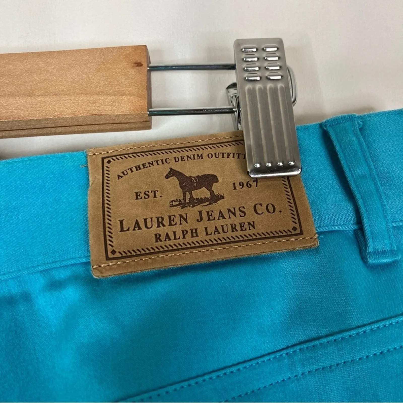 Lauren Ralph Lauren Bright Blue Cotton Capri Chino Pants Womens 10 - Image 6