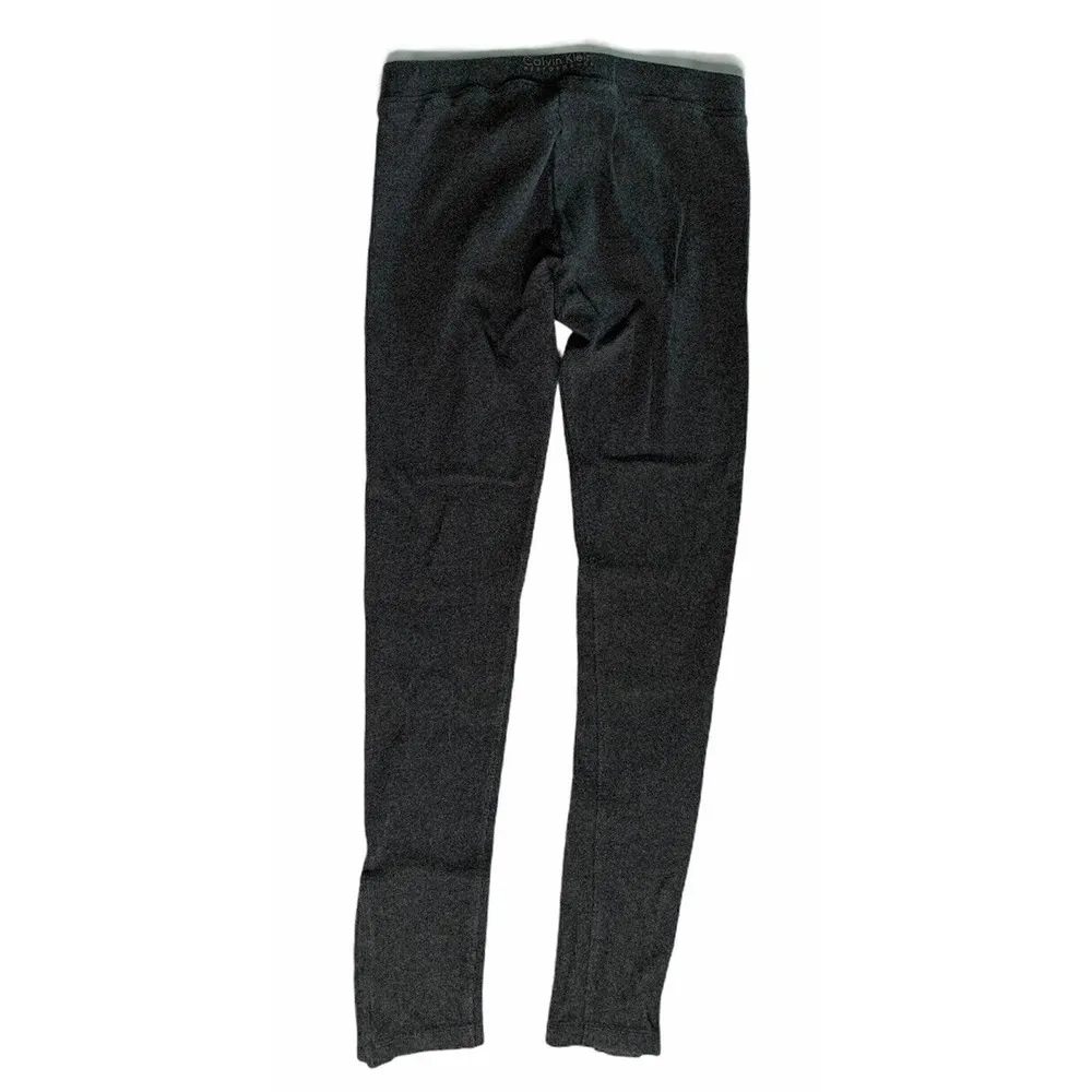 Womens Calvin Klein Performance Gray Workout Ribbed Knit Athletic Leggings Sz S - Image 4