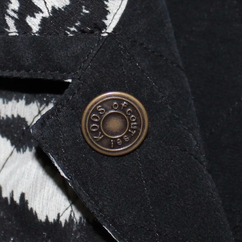 KOOS Of Course Reversible Zebra Print Quilted Jacket Black Size L - Image 9