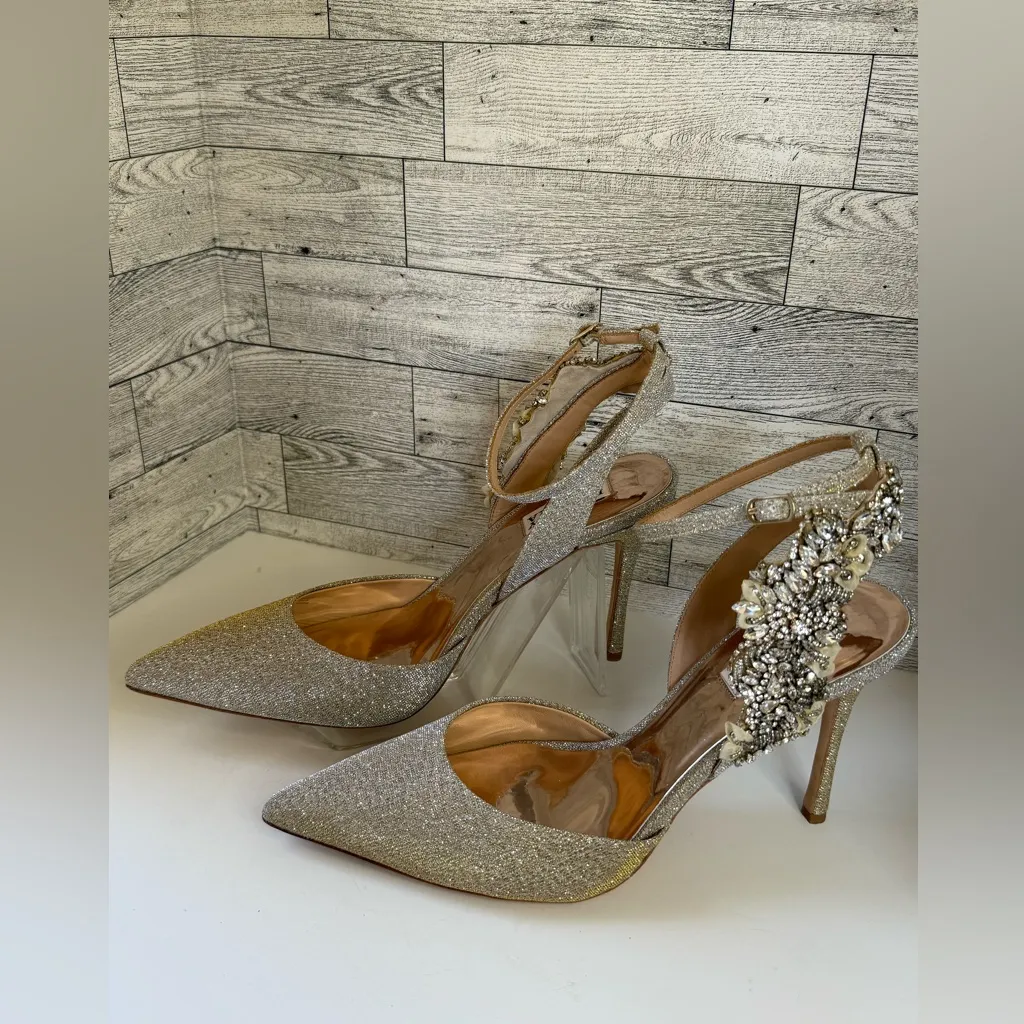 Badgley Mishka‎ Blanca Strappy Crystal Stilettos - Image 3