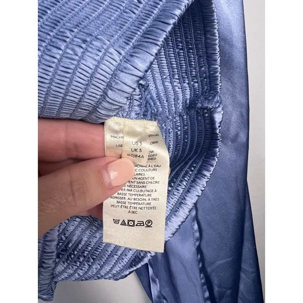 Women's Urban Outfitters Blue Satin Twist Front Crop Top Size S - Image 4