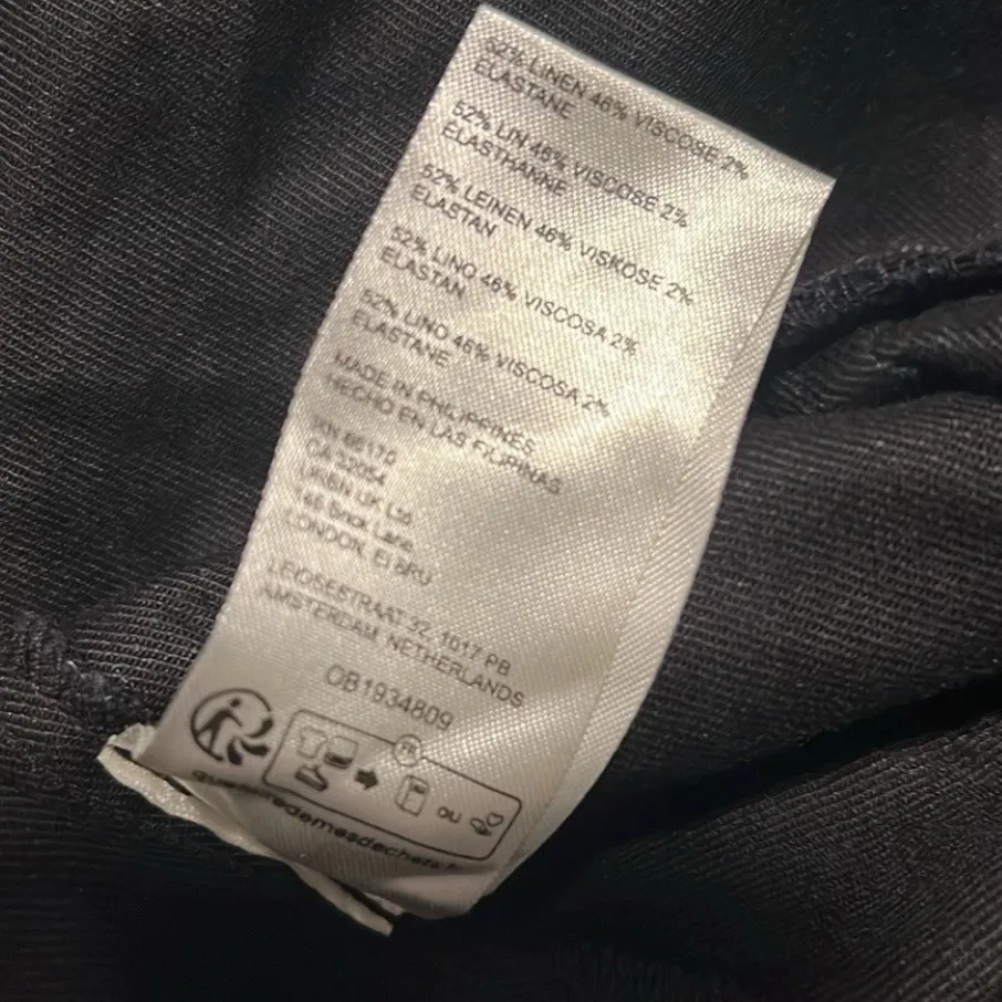 Maeve Anthropologie Black Colette Wrap Jumpsuit Wide Leg Linen Blend $178 Resort - Image 8