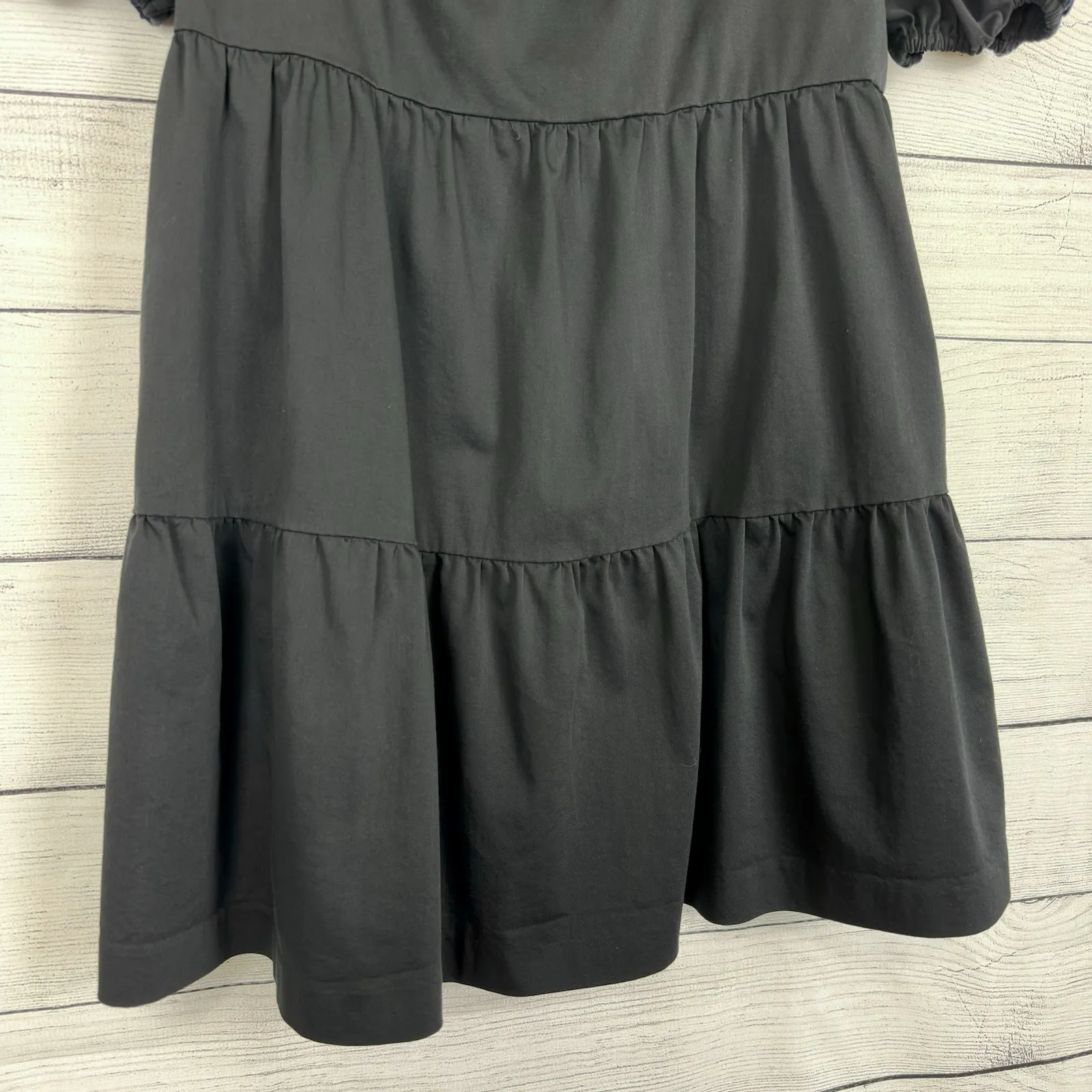 Gianni Bini Black Puff Sleeve Mini Dress Size‎ Large Going Out Party Babydoll - Image 4