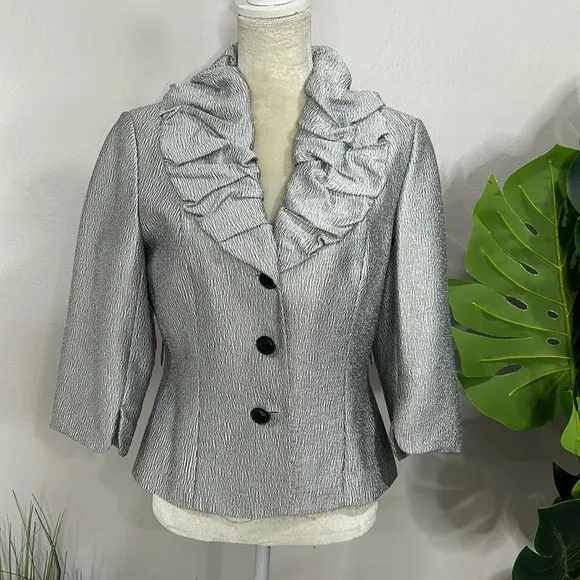 Adrianna Papell  • evening essentials metallic blazer jacket - Image 2