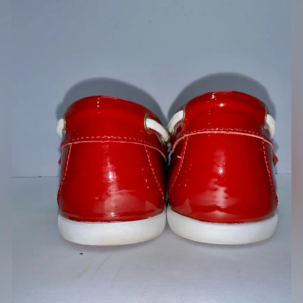 EUC COLE HAAN Red Patent Leather Deck Shoes - 10 - Image 3