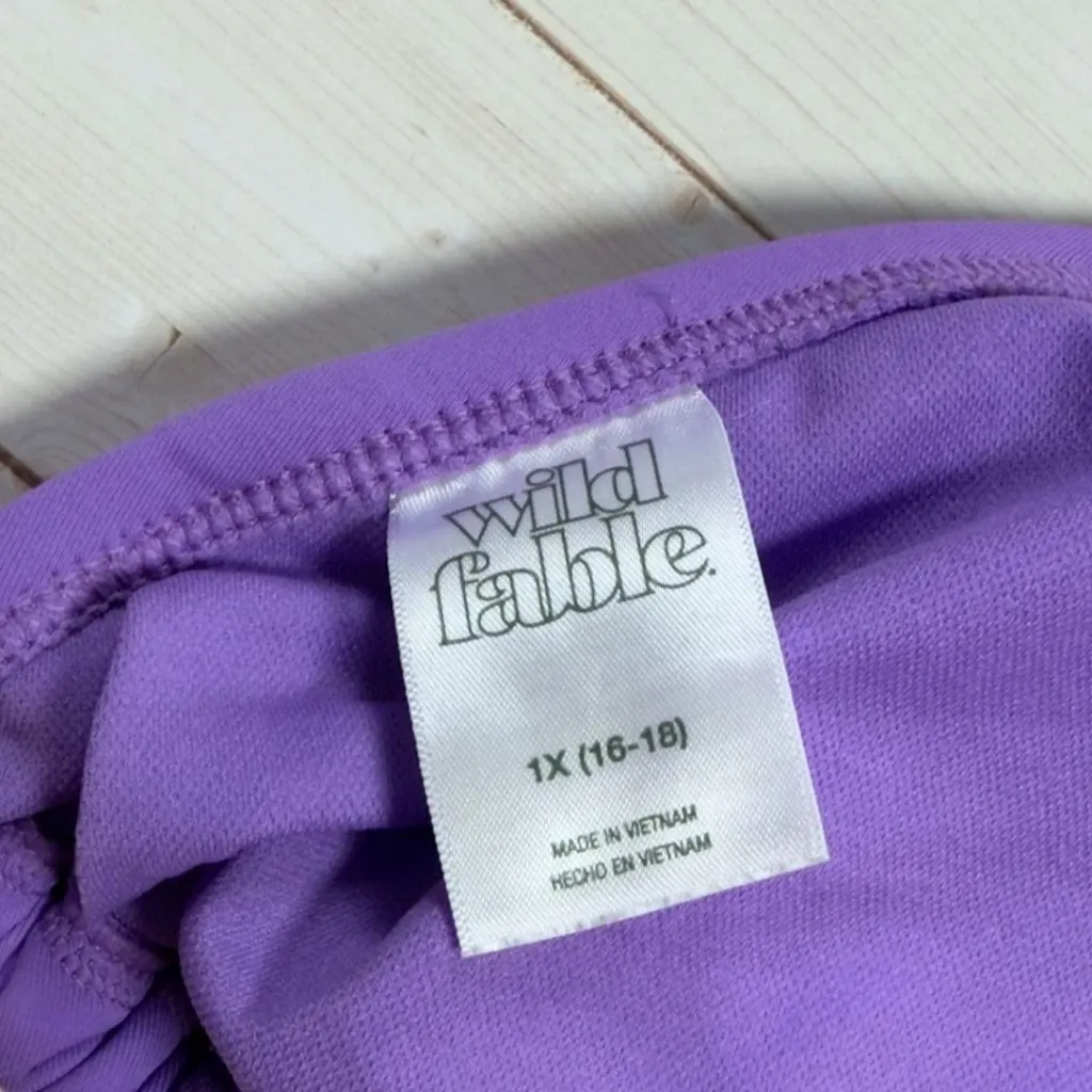 Wild Fable Pastel Lavender Purple Bikini Bathing Suit Top 1X 16 18 Plus Size - Image 5
