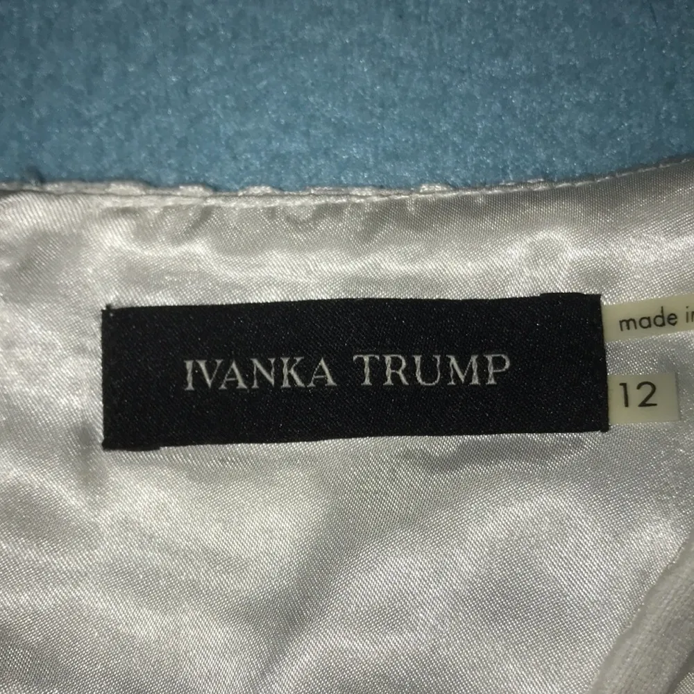 IVANKA TRUMP eyelet white pleated fit to flare tank dress lined NEW size 12 - Image 7