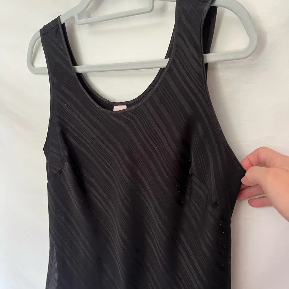 CABERNET Fairy Grunge Flowy Tank Blouse Womens Top Sz Small Black Metallic Sheer - Image 8