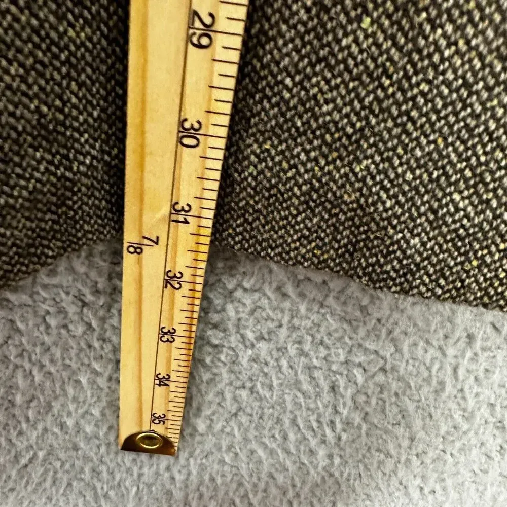 Charlotte Ronson A Line‎ Tweed Dress Womens Small Green Dark Academia Earthy - Image 4