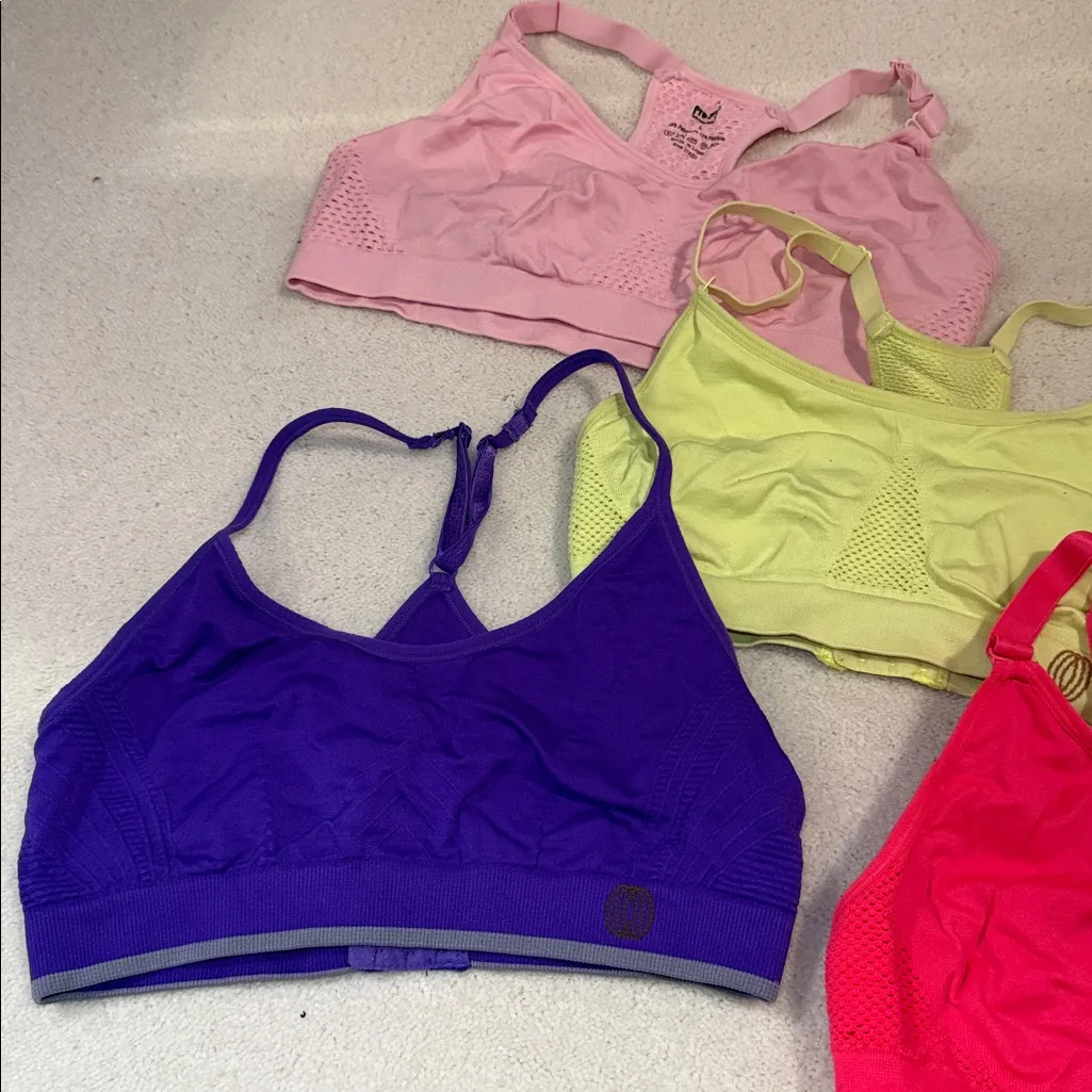 Colorful Women's Racerback Sports Bras Set Purple - Image 5