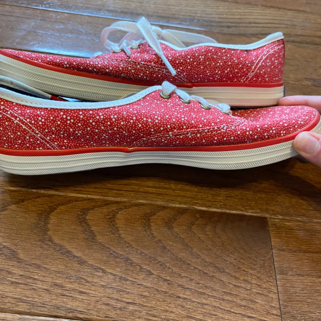 Keds Red and White Polka Dot Sneakers - Image 3