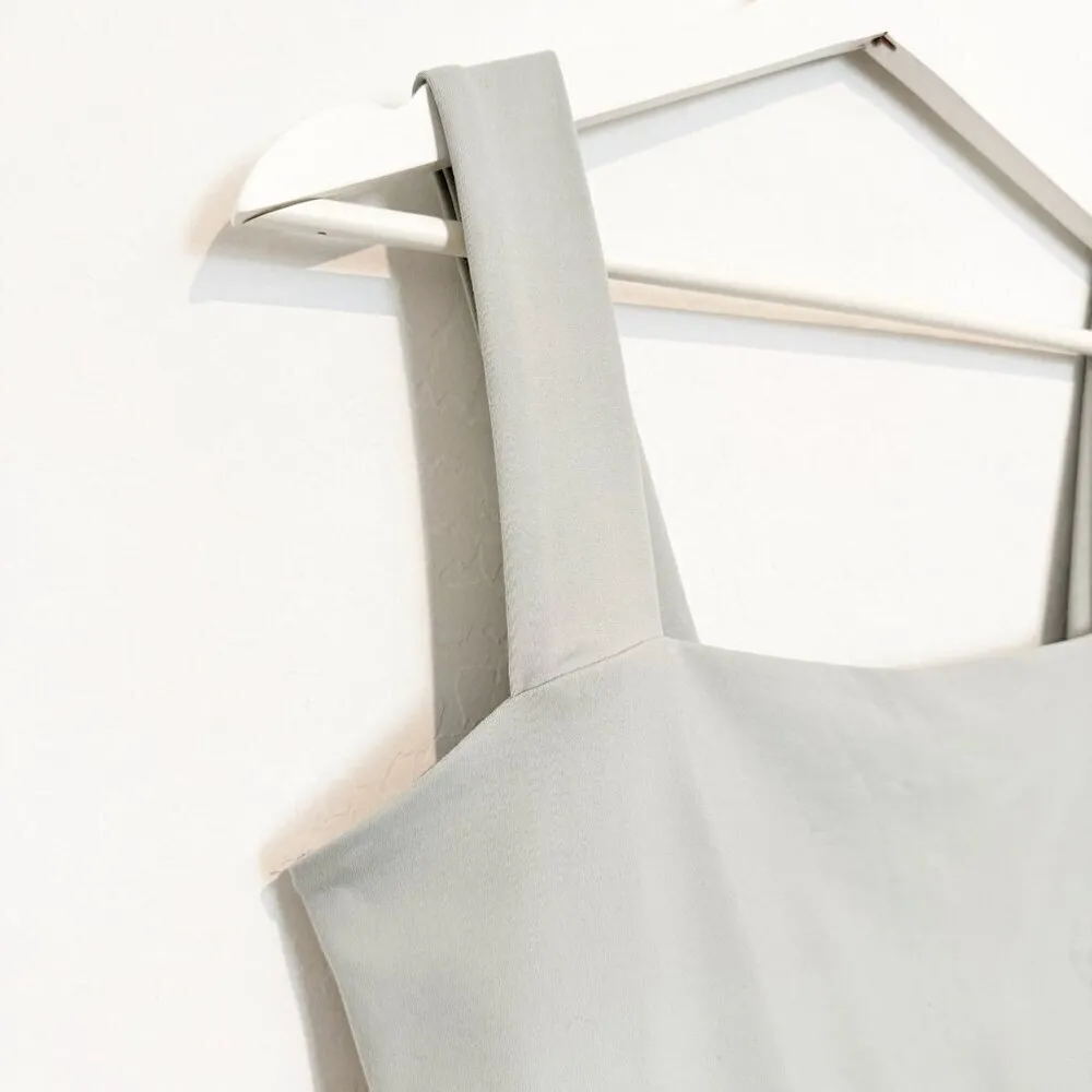 Abercrombie Soft A&F Square Neck Wide‎ Strap Bodysuit in Light Blue Size Large - Image 4