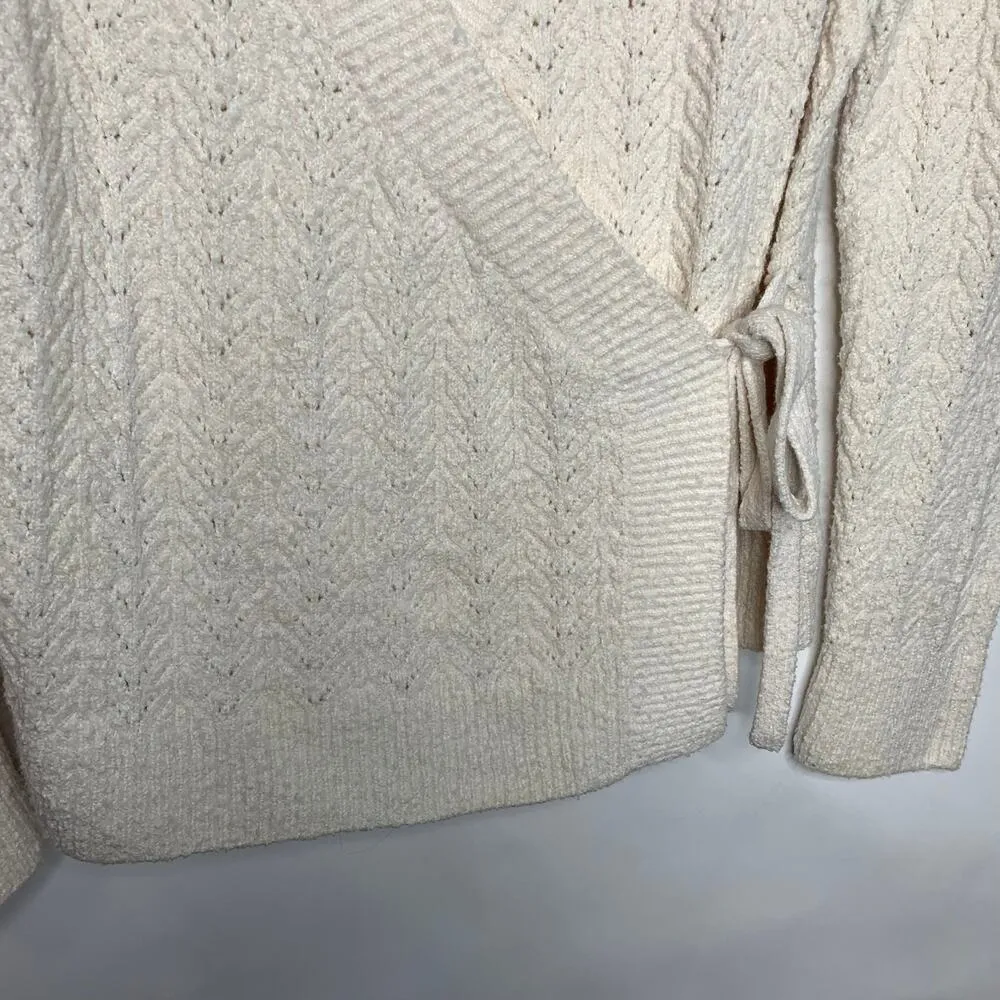 Margaret OLeary Cream Wrap Sweater Sz Medium? - Image 2