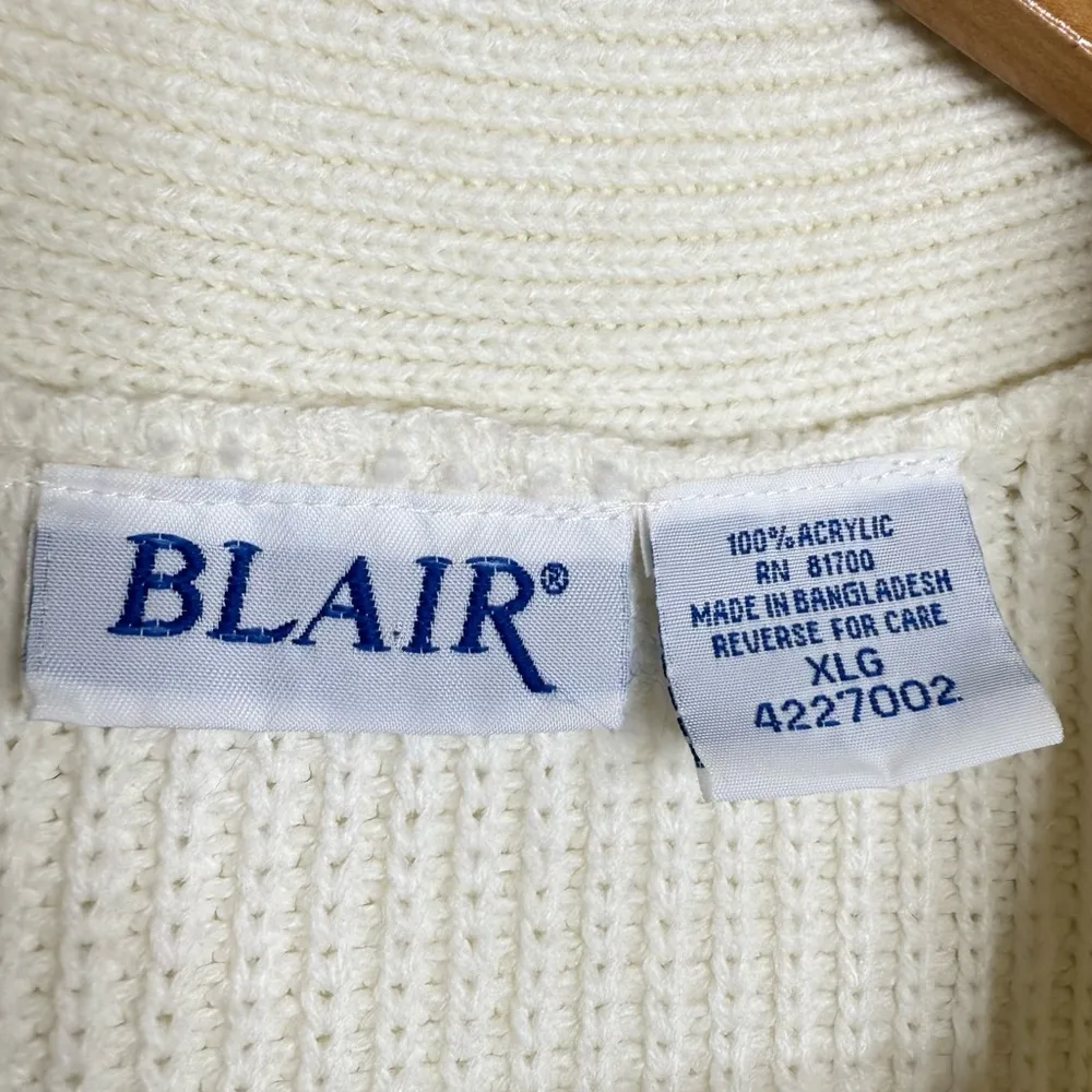Vintage Blair Cardigan Sweater Women’s Size XL Cream Grannycore Cozy Neutral - Image 2