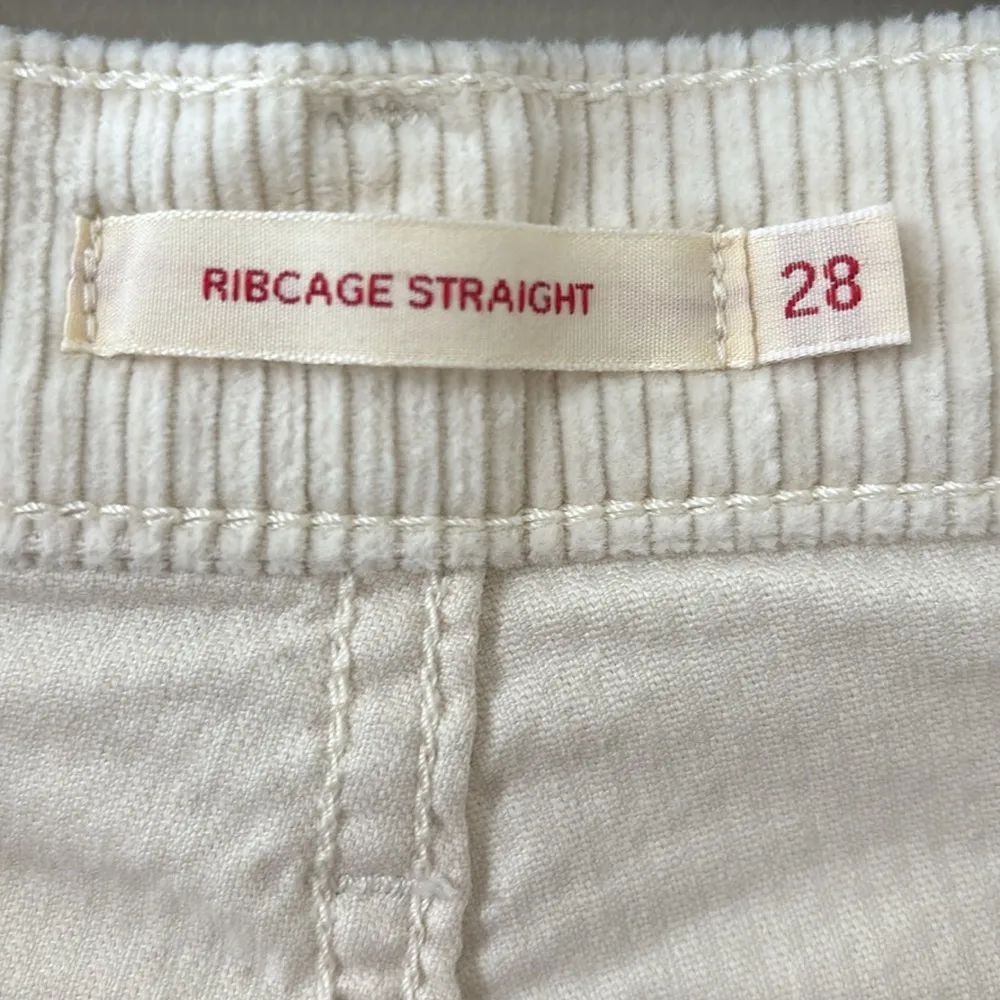 Levi’s Ribcage Straight Ankle High Rise Corduroy Pant Cream Size 28 - Image 7