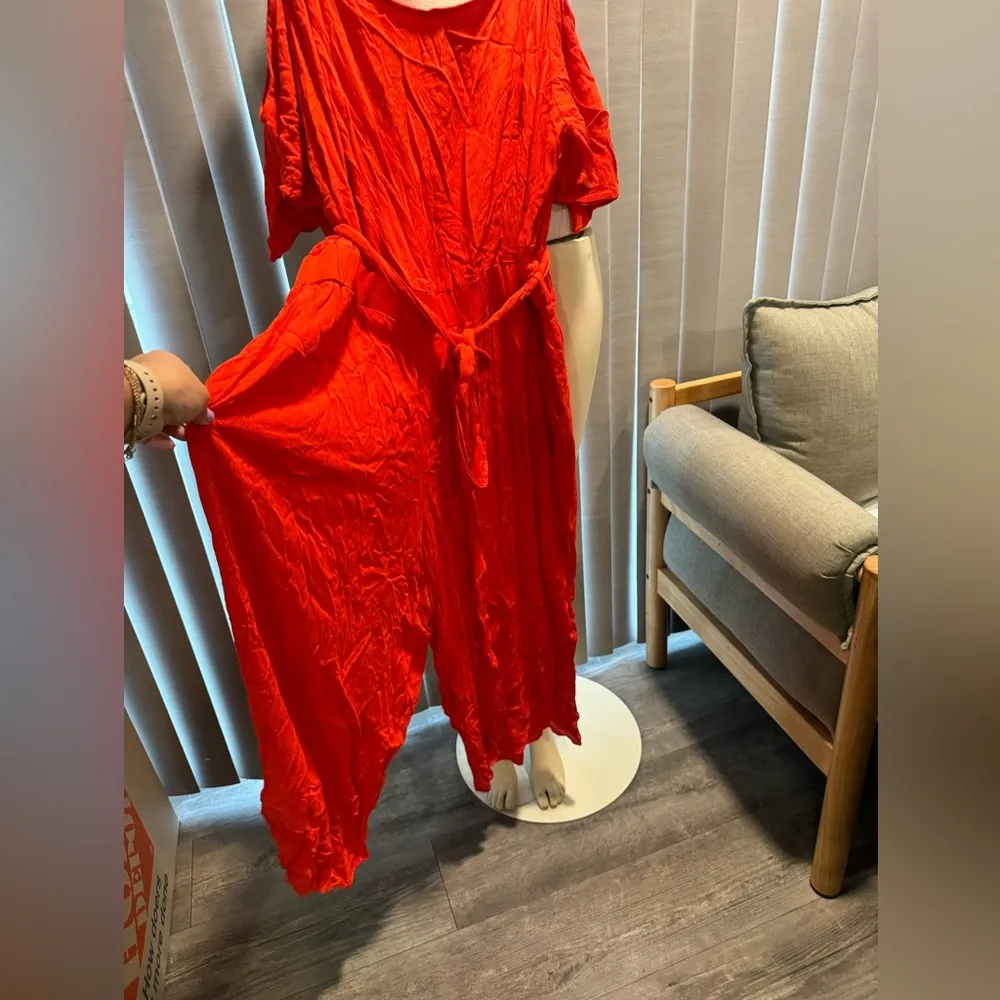 CITY CHIC shoulder tigerlily flutter detail jumpsuit ✨ - Image 9