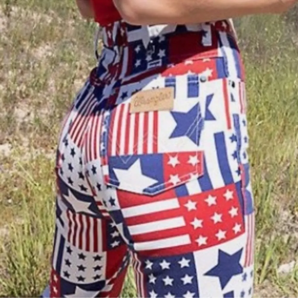 Wrangler‎ Star Stripe Patriotic Westward 626 Boot Cut Denim Jeans - Image 15