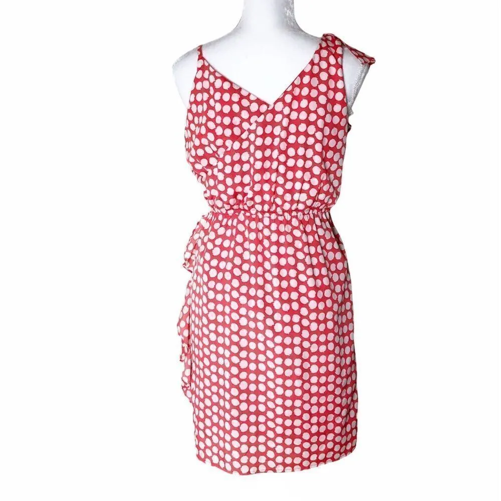 Collective Concepts Orange Polka Dot Dress Small - Image 3