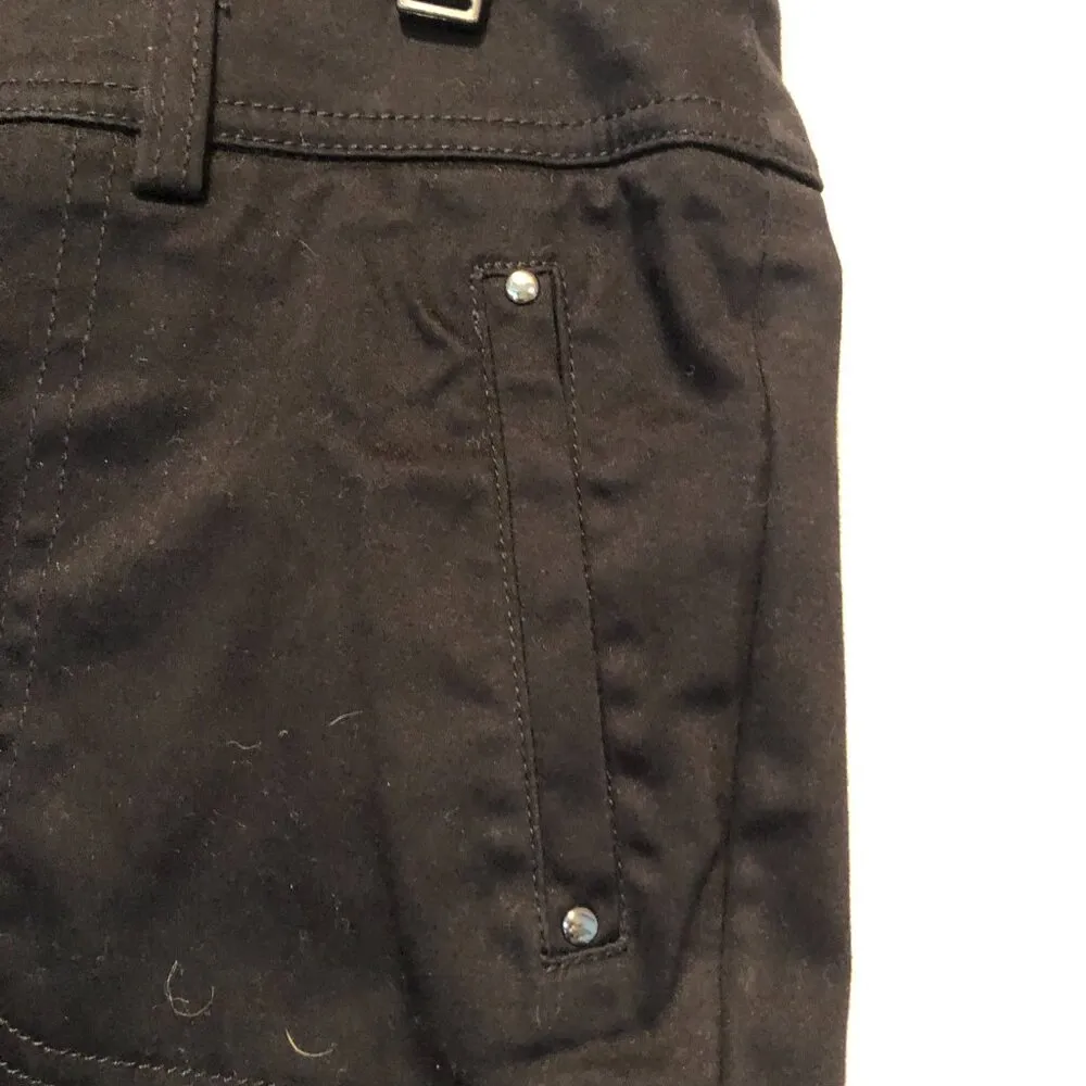 Cache Black Shorts Cotton Spandex Stretch Size 12 Side split / vent - Image 5