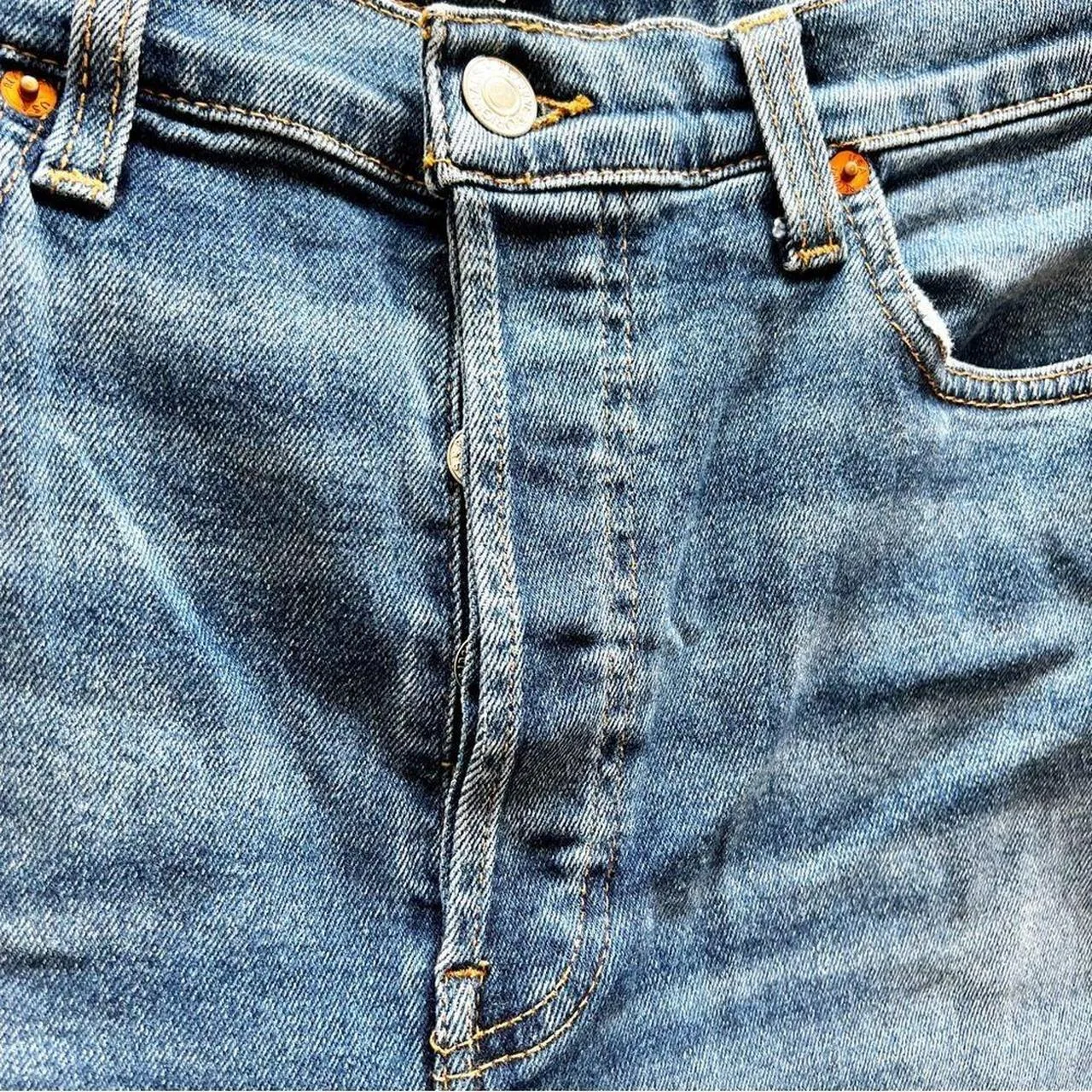 indigo. ReDone 70s Stovepipe Buttonfly Jeans - Image 7