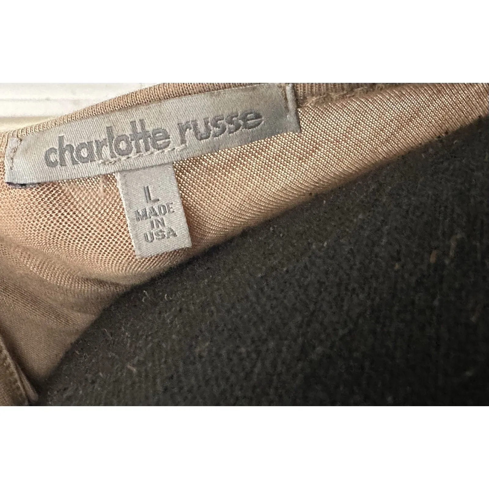 Charlotte Russe Champagne Gold Sequin Top Size Jr. Large - Image 6