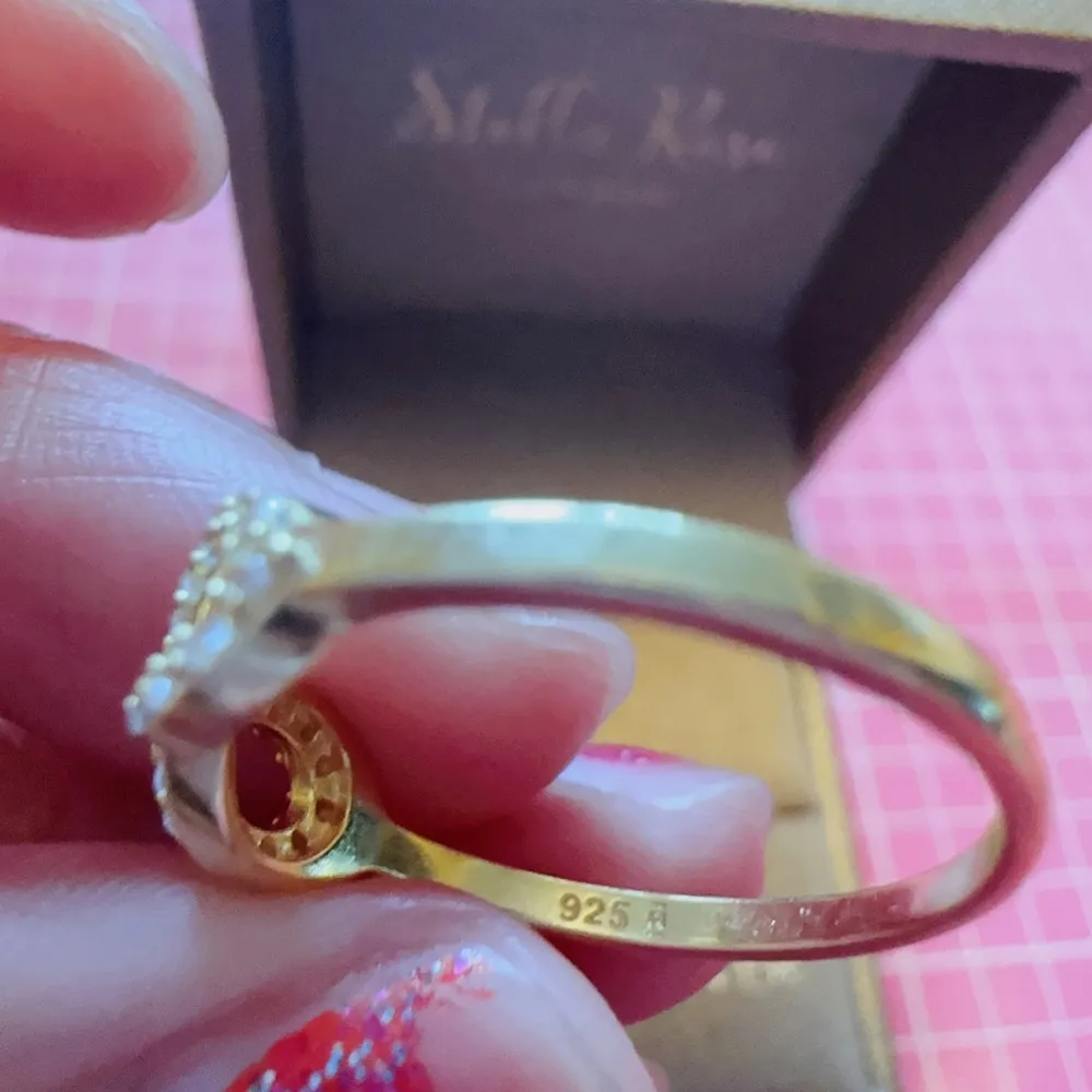 Stella Rose London 925 sterling silver paved golden ring with ♾️ forever sign - Image 4