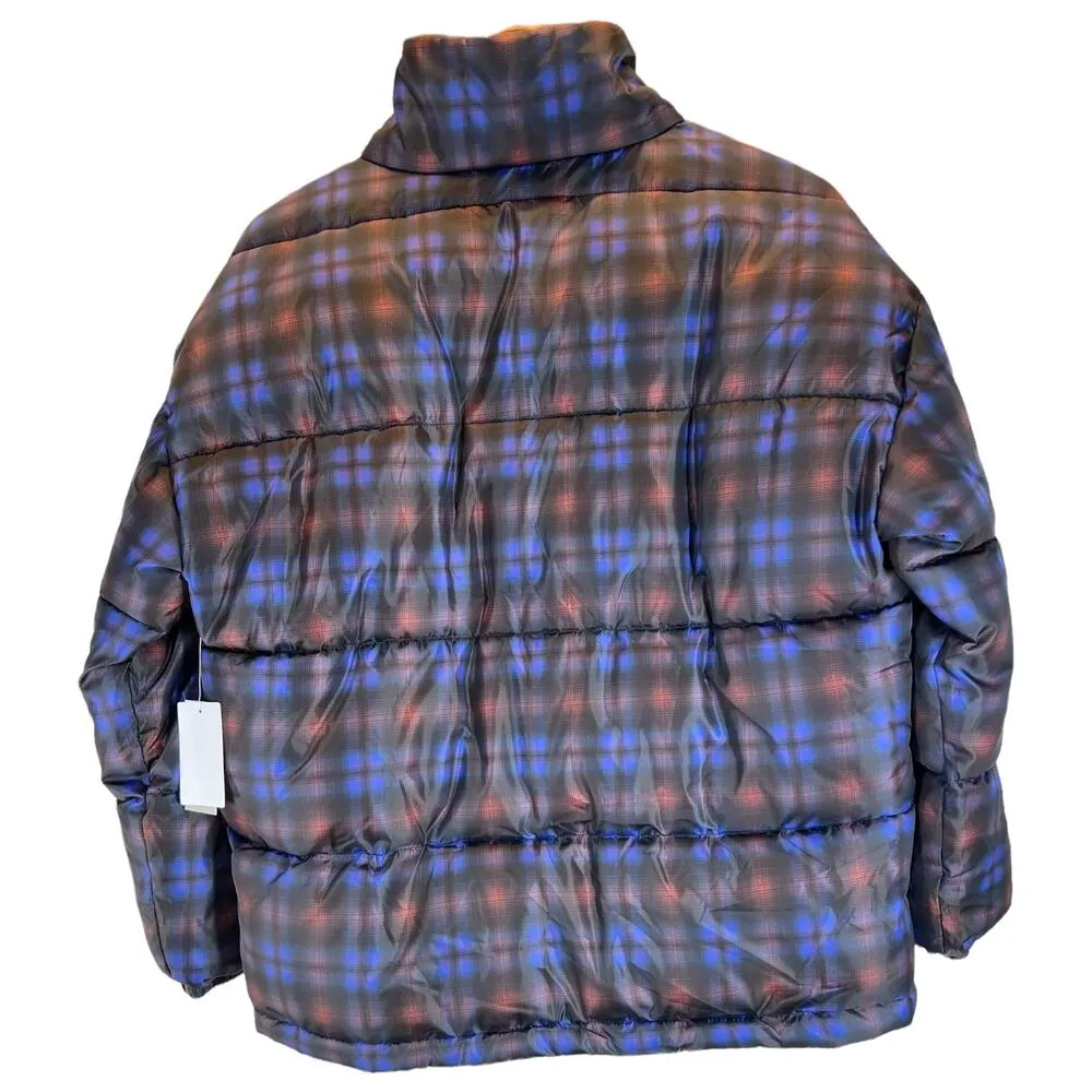 BP. Nordstrom | NWT | XS | Oversized Puffer Jacket in Purple Earl Ombre Plaid - Image 5