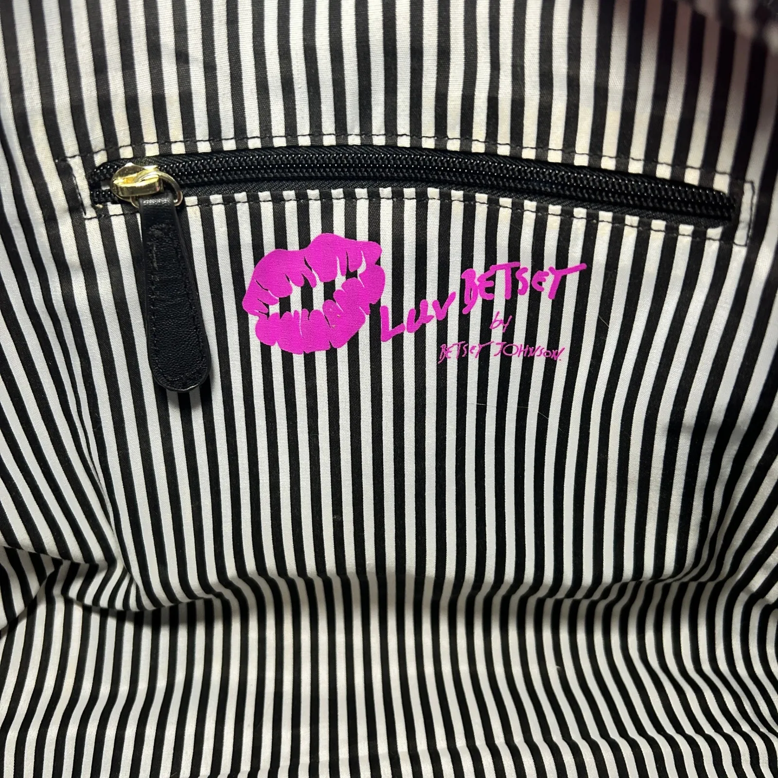 Betsey Johnson Pink French Bulldog Polka Dot Quilted‎ Duffel Bag Weekend Travel - Image 12