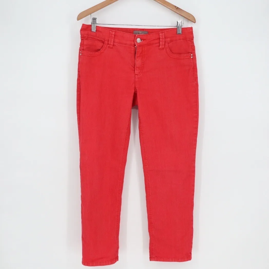 Chicos So Slimming Red Ankle Crop Jeans Pants Size 4 - Image 2