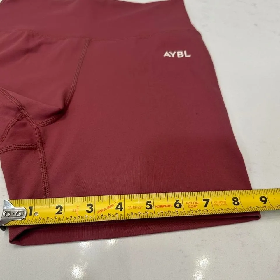 AYBL Staple Core Shorts S Womens Red Seamless Training Compression - Image 6