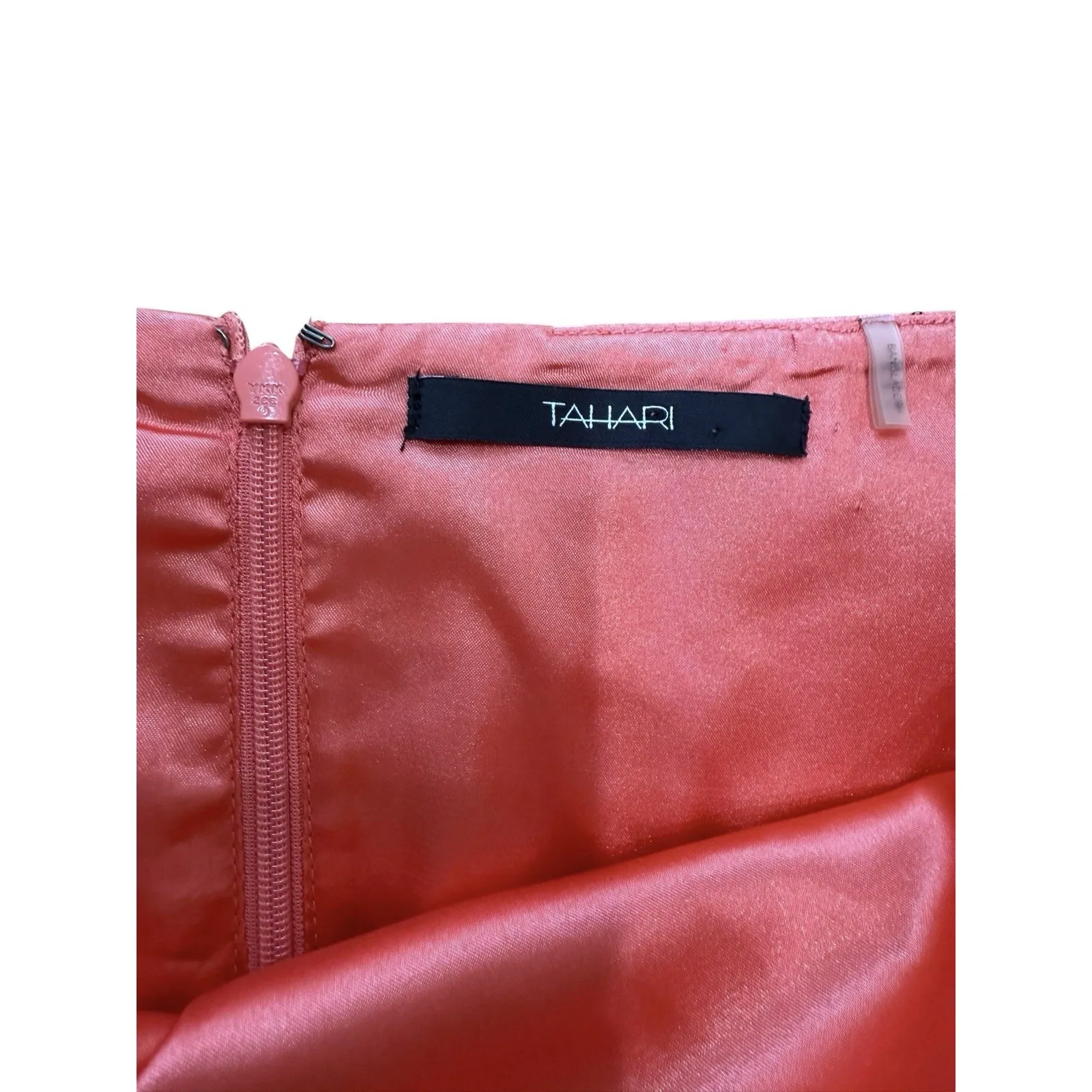 Tahari Behnaz Skirt Teaberry Peach Freeze Orange Fun Unique Playful Bold Size 10 - Image 3